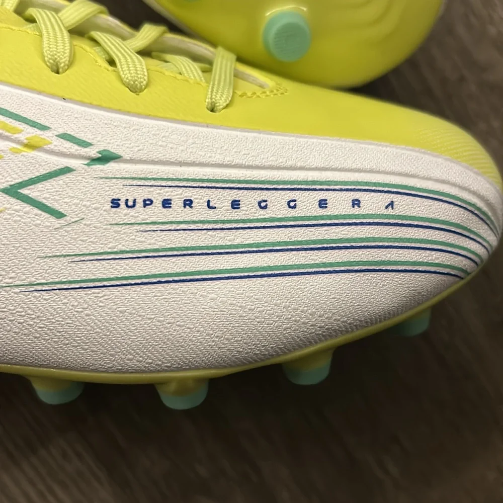 Lotto Solista Superleggera Mens Soccer Cleats White Yellow Blue Size 6